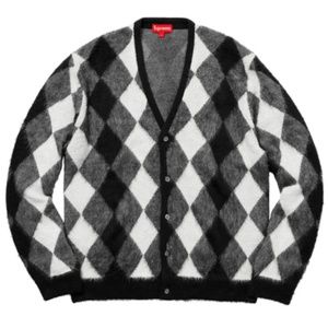 Supreme Brushed Argyle Cardigan - New with tags